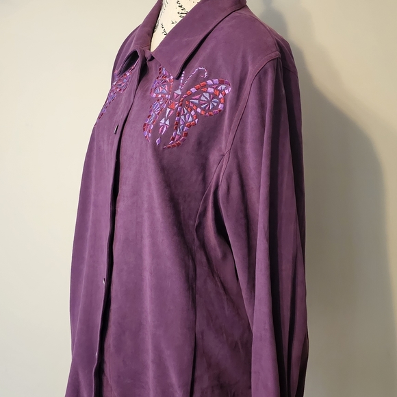 BOB MACKIE WEARABLE ART 🎨 BUTTON DOWN BLOUSE!! 😍😍😍 - Picture 1 of 10